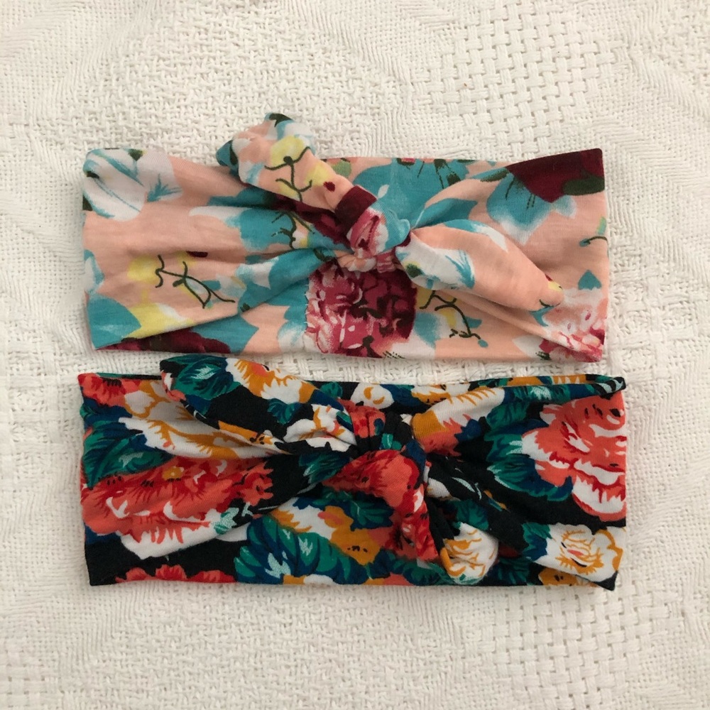 🌺 Baby Girl Floral Knot Headband Set